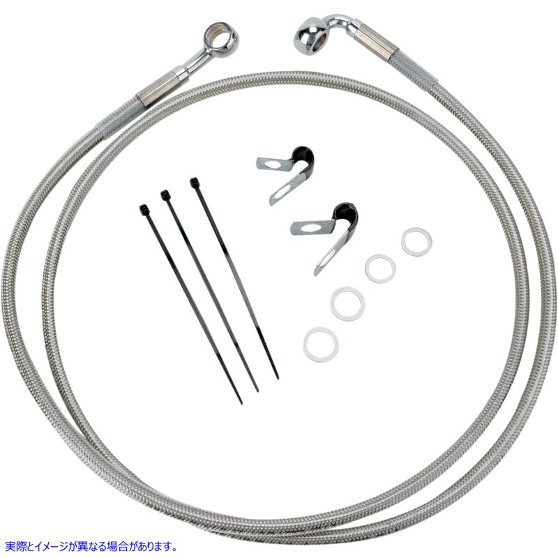 取寄せ 拡張長さのステンレススチールブレーキラインキット ドラッグスペシャリティーズ Brake Line - Front - +10 - Stainless Steel 1741-2679 17412679