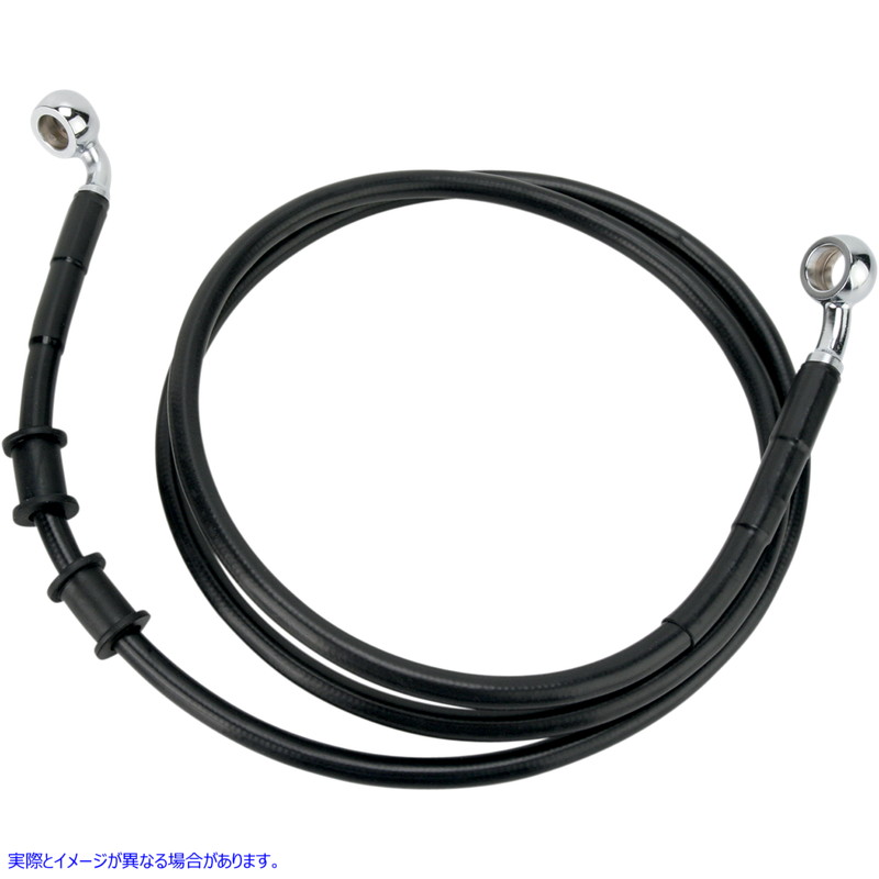 取寄せ ステンレススチールブレーキラインキット ドラッグスペシャリティーズ Brake Line - Front (Upper) - Black 1741-2894 17412894