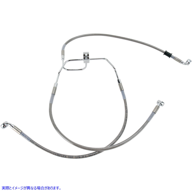 取寄せ 拡張長さのステンレススチールブレーキラインキット ドラッグスペシャリティーズ Brake Line - +2 - Stainless Steel - FXDF '08-'17 1741-2901 17412901
