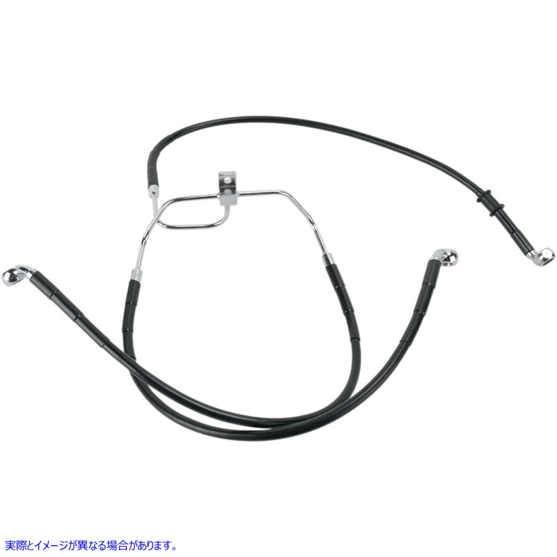 取寄せ ステンレススチールブレーキラインキット ドラッグスペシャリティーズ Brake Line - Front (Lower/Upper) - Black 1741-2906 17412906