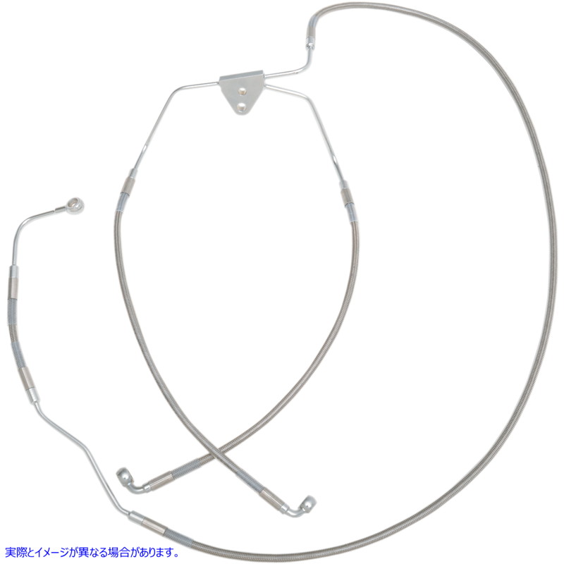 取寄せ ステンレススチールブレーキラインキット ドラッグスペシャリティーズ Brake Line - Front (Lower/Mid) - Stainless Steel 1741-2938 17412938