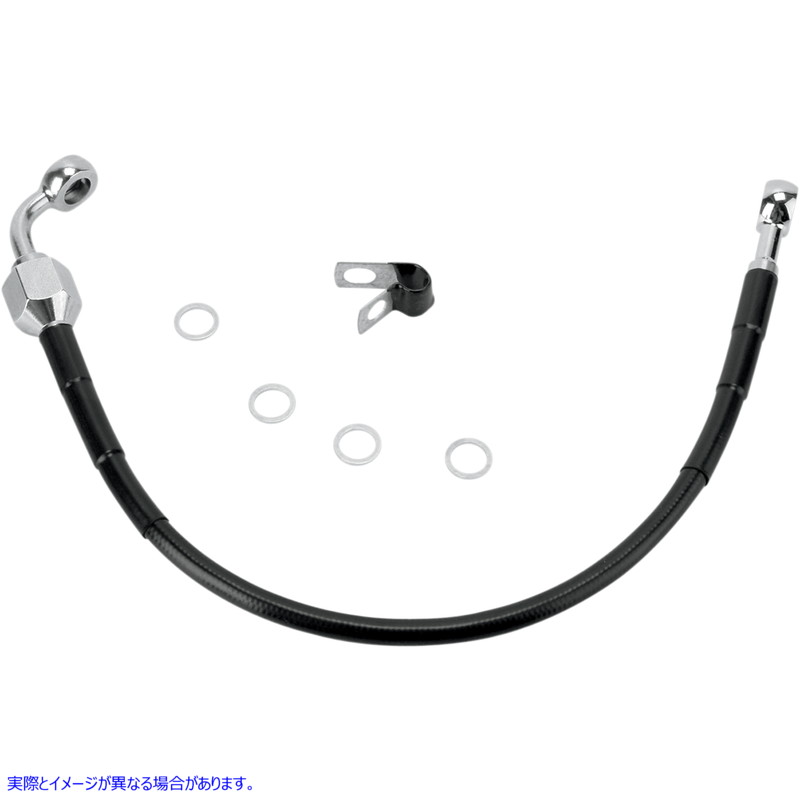 取寄せ ステンレススチールブレーキラインキット ドラッグスペシャリティーズ Brake Line - Rear - Black 1741-2948 17412948