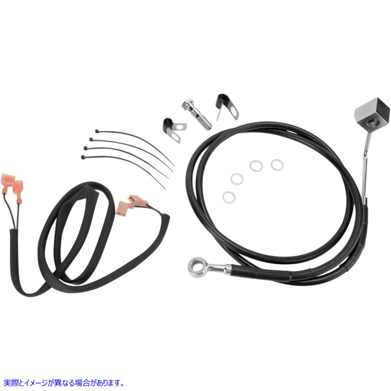 取寄せ ステンレススチールブレーキラインキット ドラッグスペシャリティーズ Brake Line - Rear - Black 1741-2949 17412949