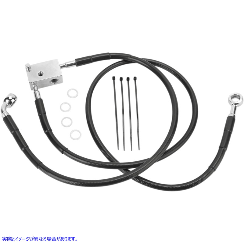 取寄せ ステンレススチールブレーキラインキット ドラッグスペシャリティーズ Brake Line - Rear - Black 1741-2950 17412950