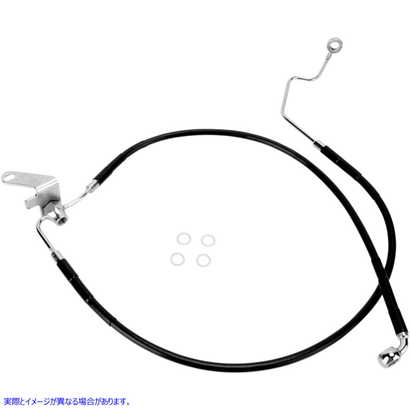 取寄せ ステンレススチールブレーキラインキット ドラッグスペシャリティーズ Brake Line - Rear - Black 1741-2954 17412954