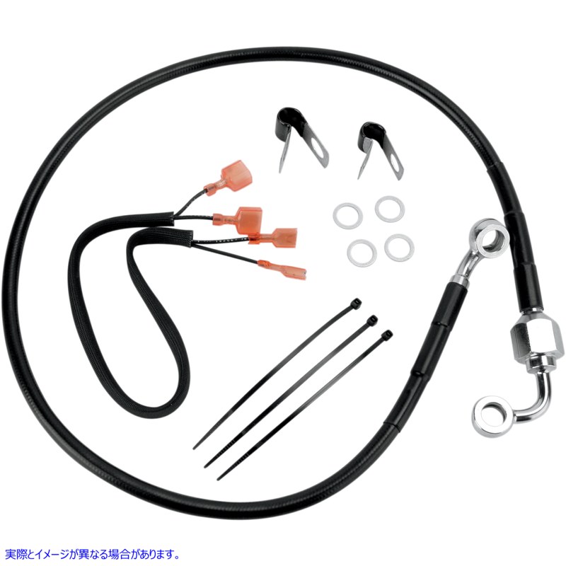 取寄せ ステンレススチールブレーキラインキット ドラッグスペシャリティーズ Brake Line - Rear - Black 1741-2960 17412960