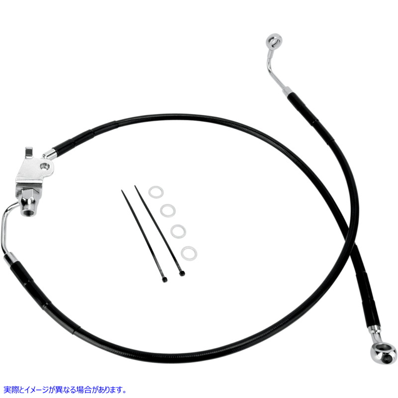 取寄せ ステンレススチールブレーキラインキット ドラッグスペシャリティーズ Brake Line - Rear - Black 1741-2961 17412961