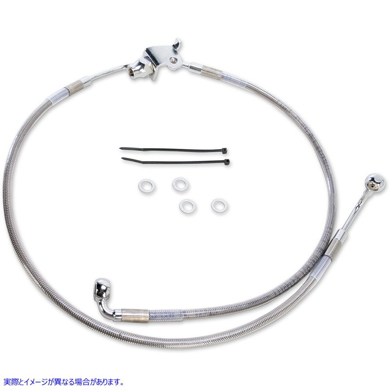 取寄せ ステンレススチールブレーキラインキット ドラッグスペシャリティーズ Brake Line - Rear - Stainless Steel 1741-3849 17413849