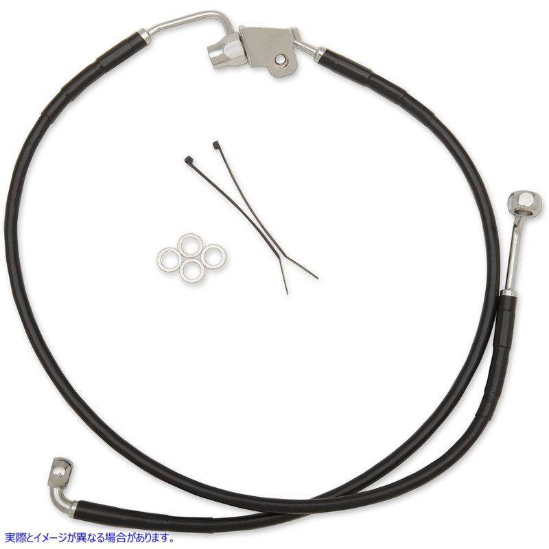 取寄せ ステンレススチールブレーキラインキット ドラッグスペシャリティーズ Brake Line - Rear - Black 1741-3850 17413850