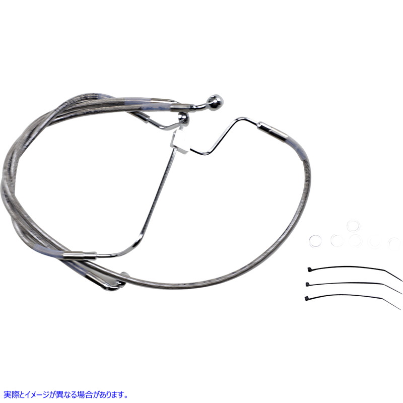 取寄せ 拡張長さのステンレススチールブレーキラインキット ドラッグスペシャリティーズ Brake Line - +6 - Stainless Steel 1741-3979 17413979