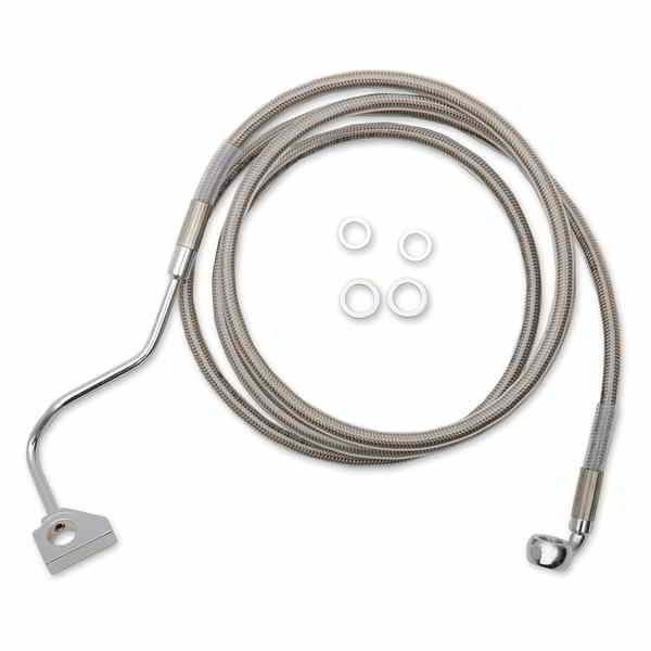 取寄せ 拡張長さのステンレススチールブレーキラインキット ドラッグスペシャリティーズ Brake Line - Front - +6 - Stainless Steel 1741-4500 17414500