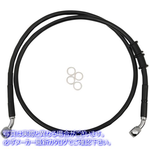 取寄せ 長さの拡張ブレーキライン ドラッグスペシャリティーズ Brake Line - Front (Upper) - Black 1741-5399 17415399