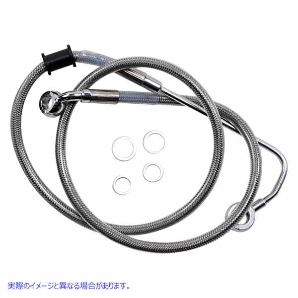 取寄せ 拡張長さのステンレス鋼ブレーキライン ドラッグスペシャリティーズ Brake Line - +6 - Stainless Steel - '15-'17 Softail 1741-5767 17415767