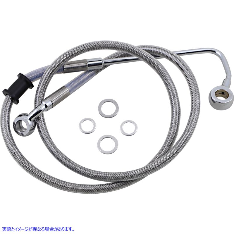 取寄せ 拡張長さのステンレス鋼ブレーキライン ドラッグスペシャリティーズ Brake Line - +6 - Stainless Steel - '15-'17 Softail 1741-5779 17415779