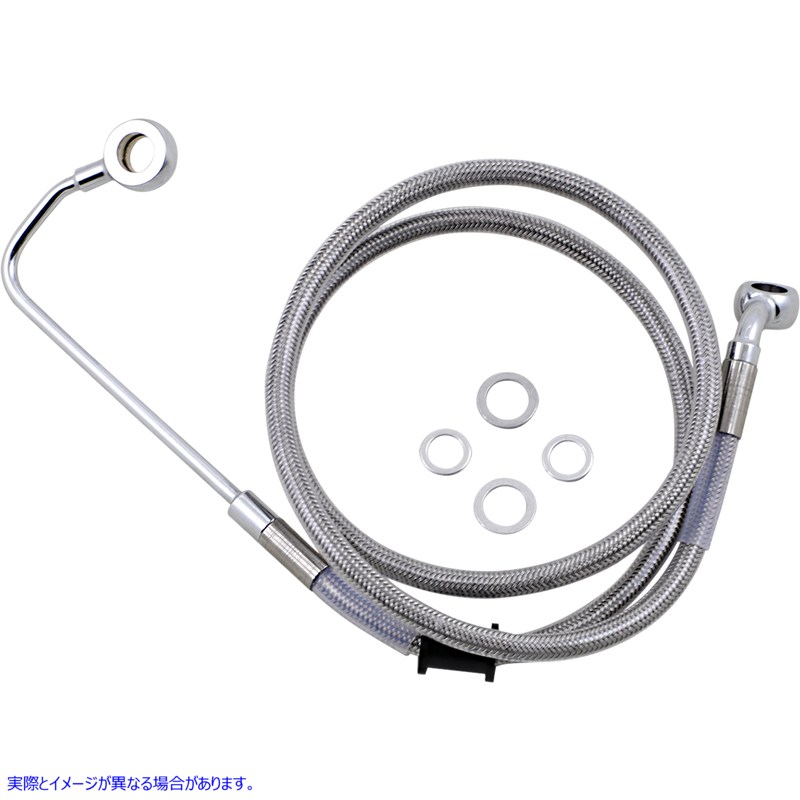 取寄せ 拡張長さのステンレス鋼ブレーキライン ドラッグスペシャリティーズ Brake Line - +10 - Stainless Steel - '15-'17 Softail 1741-5781 17415781