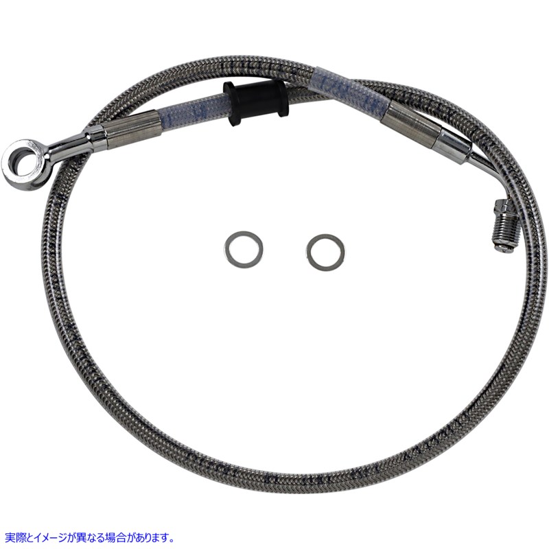取寄せ 標準の長さブレーキラインキット ドラッグスペシャリティーズ Brake Line - Front (Upper) - Stainless Steel 1741-5788 17415788