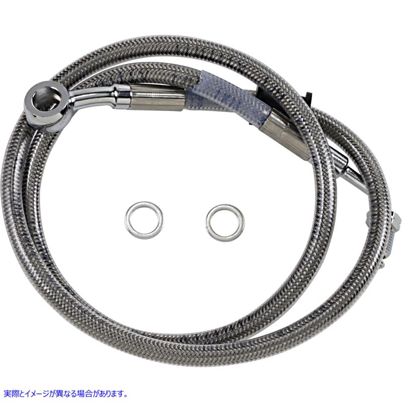 取寄せ 拡張長さのステンレス鋼ブレーキライン ドラッグスペシャリティーズ Brake Line - +6 - Stainless Steel - '18-'22 Softail 1741-5791 17415791