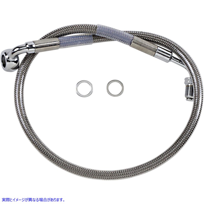 取寄せ 標準の長さブレーキラインキット ドラッグスペシャリティーズ Brake Line - Front (Upper) - Stainless Steel 1741-5800 17415800