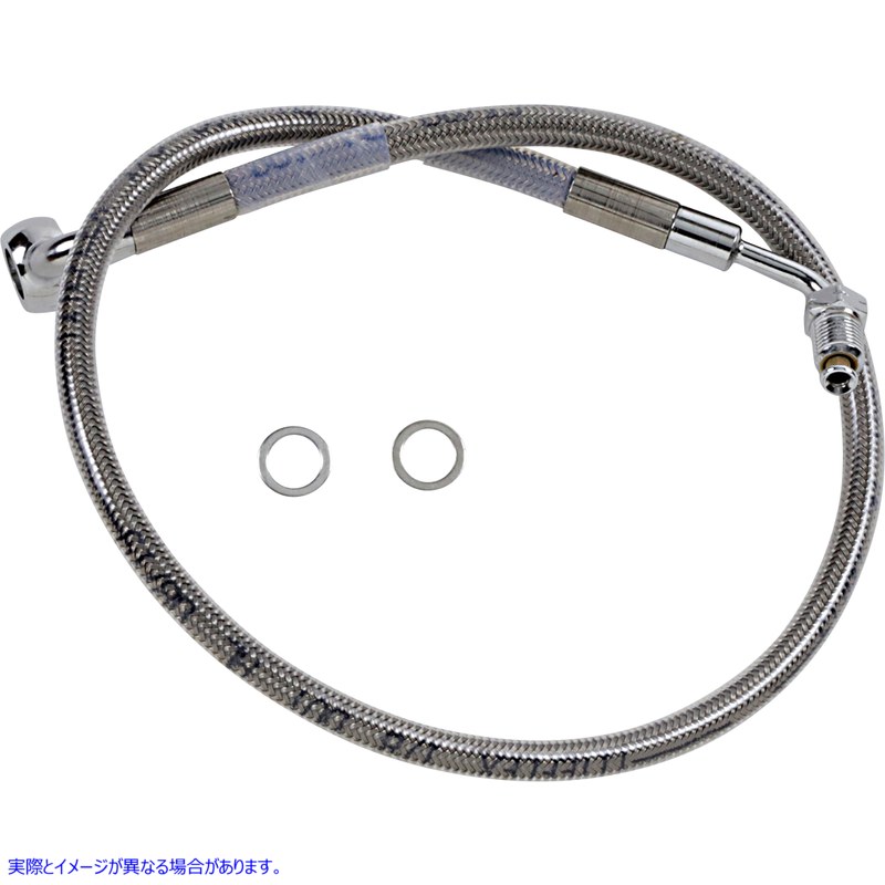 取寄せ 拡張長さのステンレス鋼ブレーキライン ドラッグスペシャリティーズ Brake Line - +2 - Stainless Steel - '18-'21 Softail 1741-5801 17415801