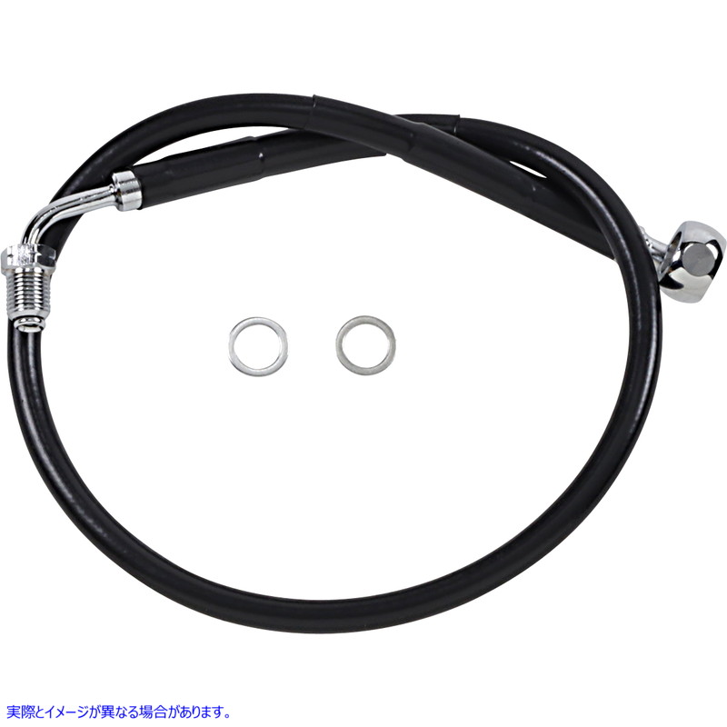 取寄せ 標準の長さブレーキラインキット ドラッグスペシャリティーズ Brake Line - Front (Upper) - Black 1741-5806 17415806