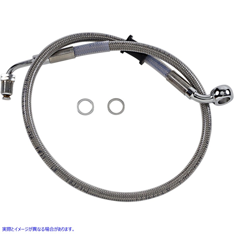 取寄せ 標準の長さブレーキラインキット ドラッグスペシャリティーズ Brake Line - Front (Upper) - Stainless Steel 1741-5812 17415812