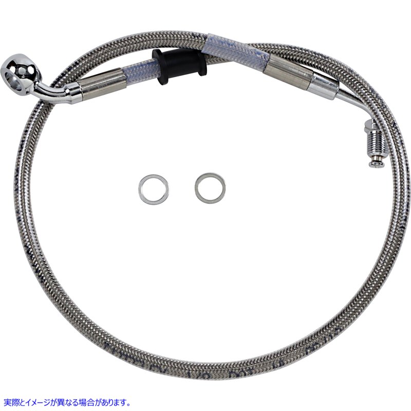 取寄せ 拡張長さのステンレス鋼ブレーキライン ドラッグスペシャリティーズ Brake Line - +2 - Stainless Steel - '18-'21 Softail 1741-5813 17415813