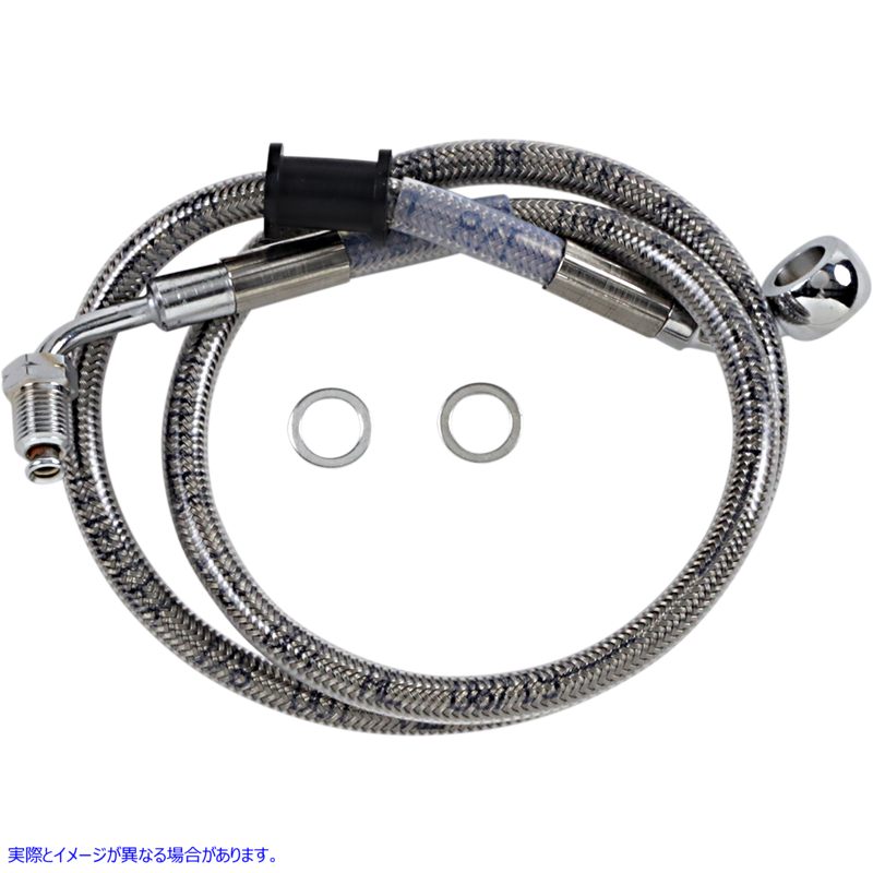 取寄せ 拡張長さのステンレス鋼ブレーキライン ドラッグスペシャリティーズ Brake Line - +6 - Stainless Steel - '18-'21 Softail 1741-5815 17415815