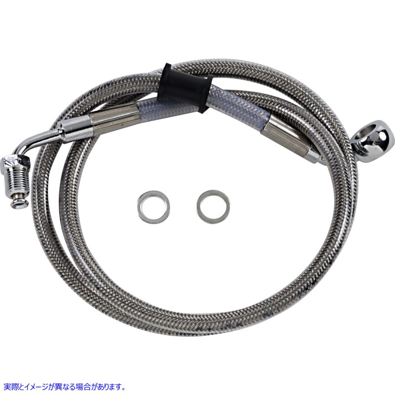取寄せ 拡張長さのステンレス鋼ブレーキライン ドラッグスペシャリティーズ Brake Line - +10 - Stainless Steel - '18-'21 Softail 1741-5817 17415817