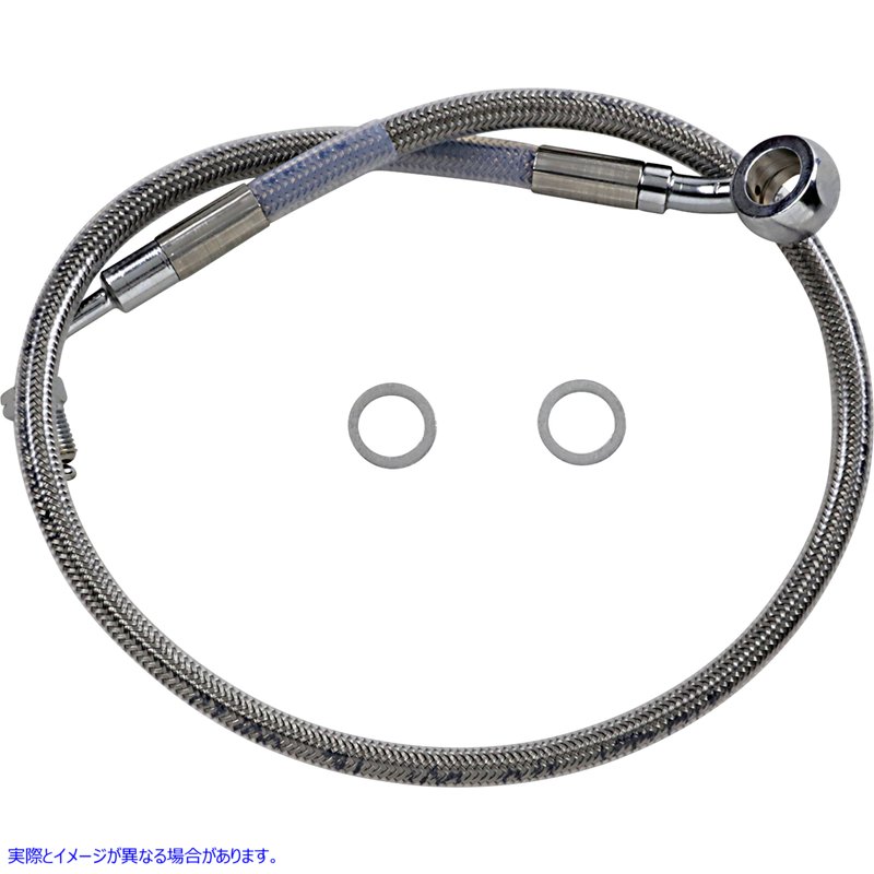 取寄せ 拡張長さのステンレス鋼ブレーキライン ドラッグスペシャリティーズ Brake Line - +2 - Stainless Steel - '18-'22 Softail 1741-5825 17415825