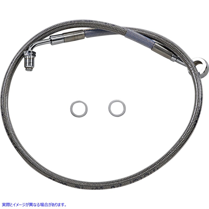 取寄せ 拡張長さのステンレス鋼ブレーキライン ドラッグスペシャリティーズ Brake Line - +6 - Stainless Steel - '18-'22 Softail 1741-5827 17415827