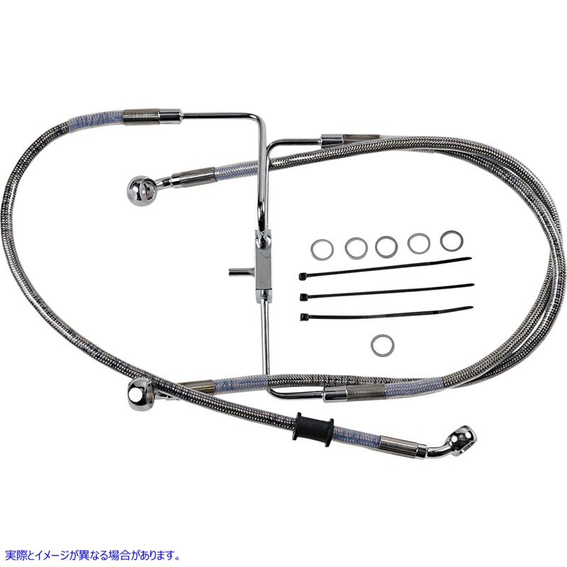 取寄せ 拡張長さのステンレス鋼ブレーキライン ドラッグスペシャリティーズ Brake Line - +4 - Stainless Steel - XL 1741-5847 17415847