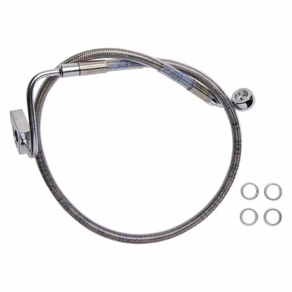 取寄せ リアブレーキライン ドラッグスペシャリティーズ Brake Line - Rear - ABS - Stainless Steel 17416336