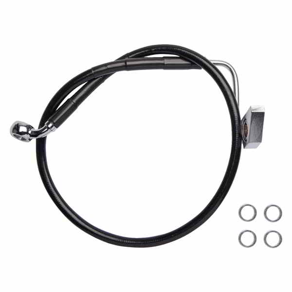 取寄せ リアブレーキライン ドラッグスペシャリティーズ Brake Line - Rear - ABS - Black 17416337