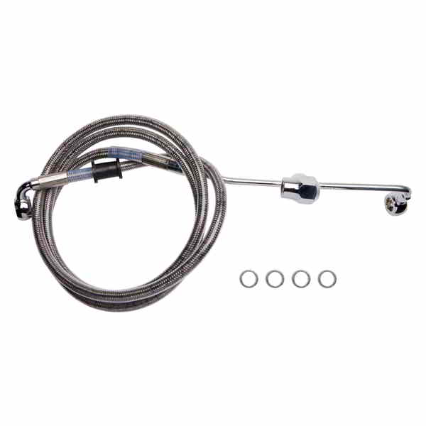 取寄せ リアブレーキライン ドラッグスペシャリティーズ Brake Line - Rear - Non-ABS - Stainless Steel 17416338