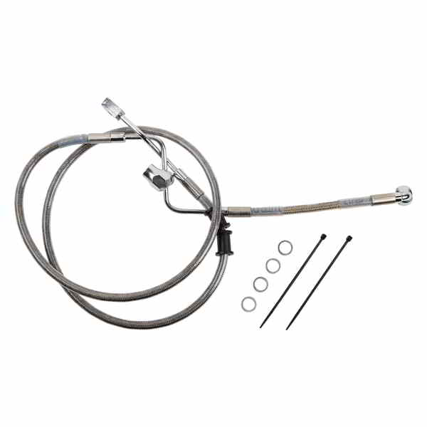 取寄せ リアブレーキライン ドラッグスペシャリティーズ Brake Line - Rear - Master Cylinder to ABS - Stainless Steel 17416342