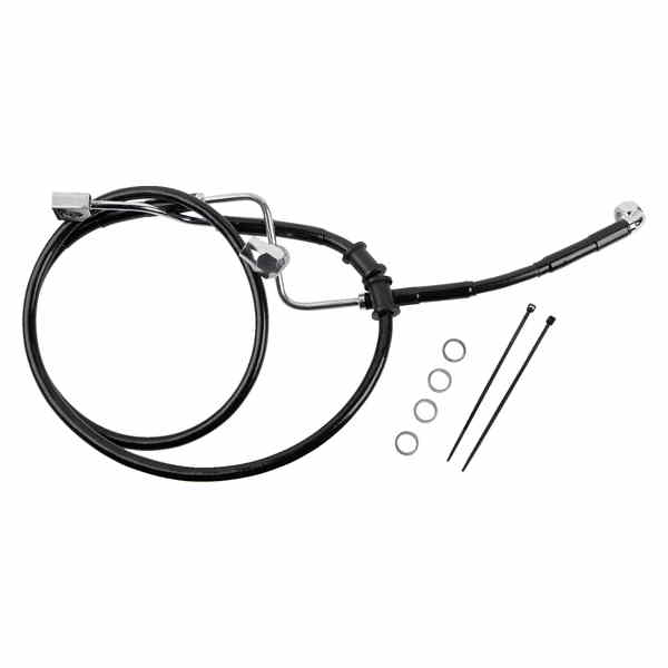 取寄せ リアブレーキライン ドラッグスペシャリティーズ Brake Line - Rear - Master Cylinder to ABS - Black 17416343