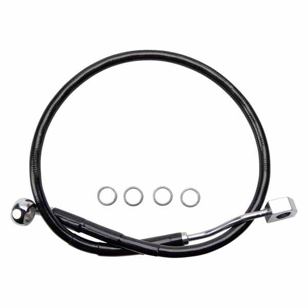 取寄せ リアブレーキライン ドラッグスペシャリティーズ Brake Line - Rear - Master Cylinder to ABS - Black 17416345