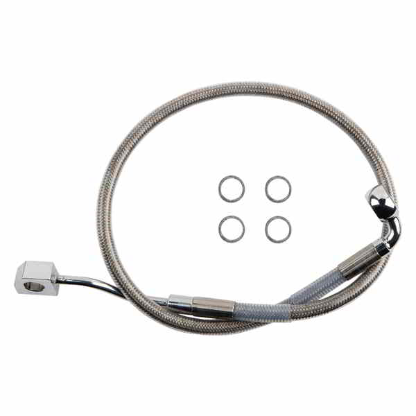 取寄せ リアブレーキライン ドラッグスペシャリティーズ Brake Line - Rear - Master Cylinder to ABS - Stainless Steel 17416348