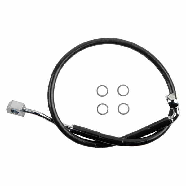取寄せ リアブレーキライン ドラッグスペシャリティーズ Brake Line - Rear - Master Cylinder to ABS - Black 17416349
