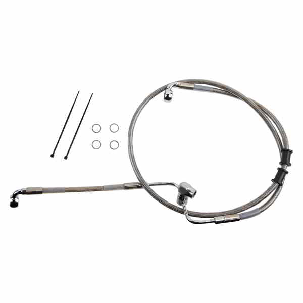 取寄せ リアブレーキライン ドラッグスペシャリティーズ Brake Line - Rear - Non-ABS - Stainless Steel 17416350