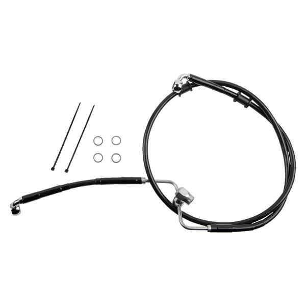 取寄せ リアブレーキライン ドラッグスペシャリティーズ Brake Line - Rear - Non-ABS - Black 17416351