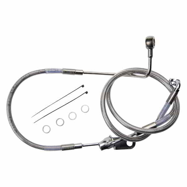 取寄せ リアブレーキライン ドラッグスペシャリティーズ Brake Line - Rear - Non-ABS - Stainless Steel 17416352