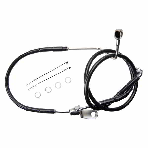 取寄せ リアブレーキライン ドラッグスペシャリティーズ Brake Line - Rear - Non-ABS - Black 17416353