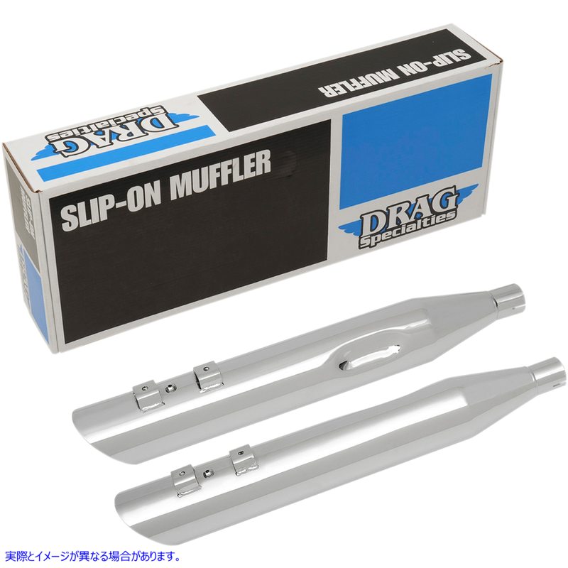 取寄せ スラッシュダウンスリップオンマフラー ドラッグスペシャリティーズ 3-1/2 Slashdown Slip-On Mufflers - Chrome 1801-1183 18011183