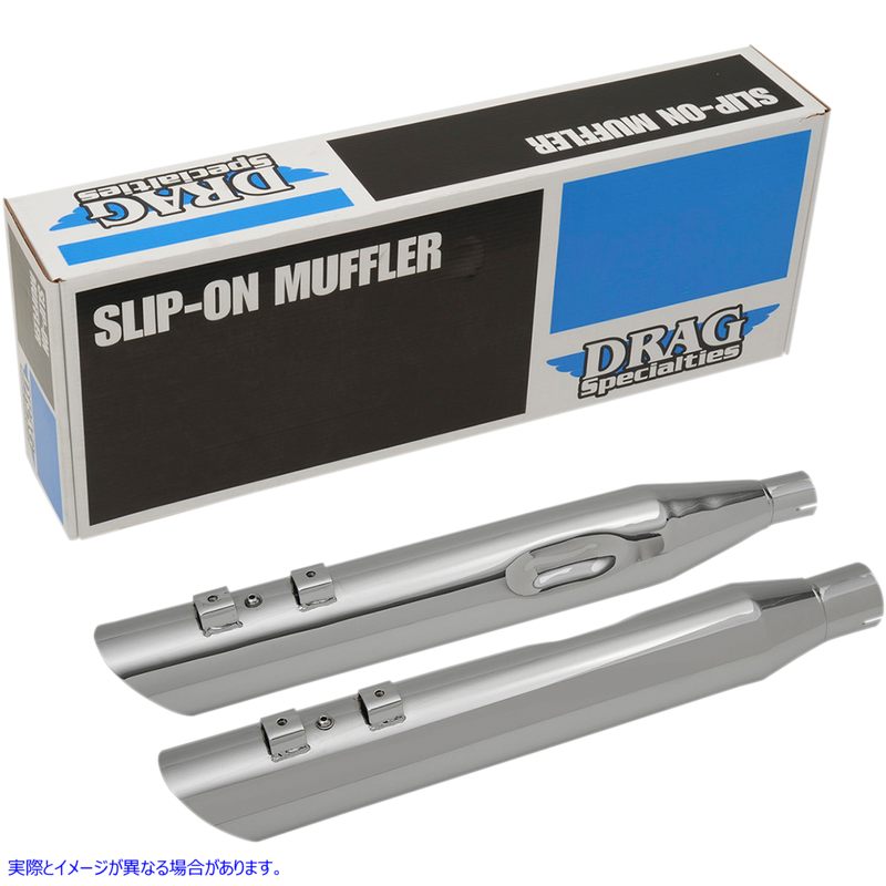 取寄せ スラッシュダウンスリップオンマフラー ドラッグスペシャリティーズ 3-1/2 Slashdown Slip-On Mufflers - Chrome 1801-1185 18011185