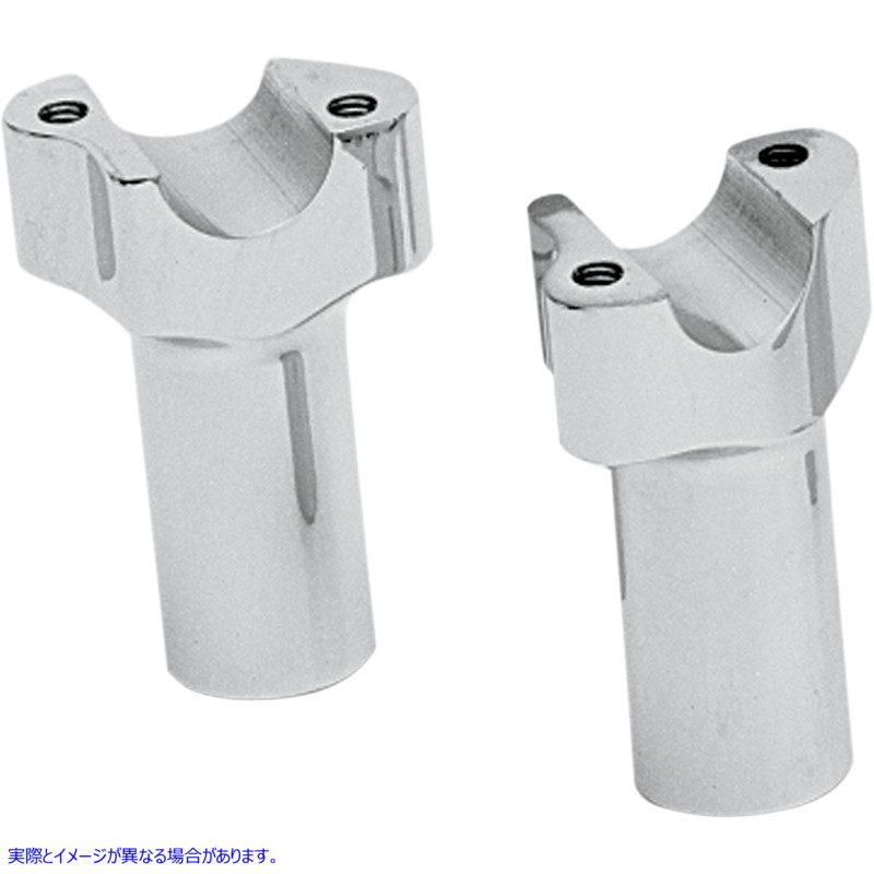 取寄せ バッファロービレットアルミニウムハンドルバーライザー ドラッグスペシャリティーズ Risers - Buffalo - 3 - Chrome 1803-1511 18031511