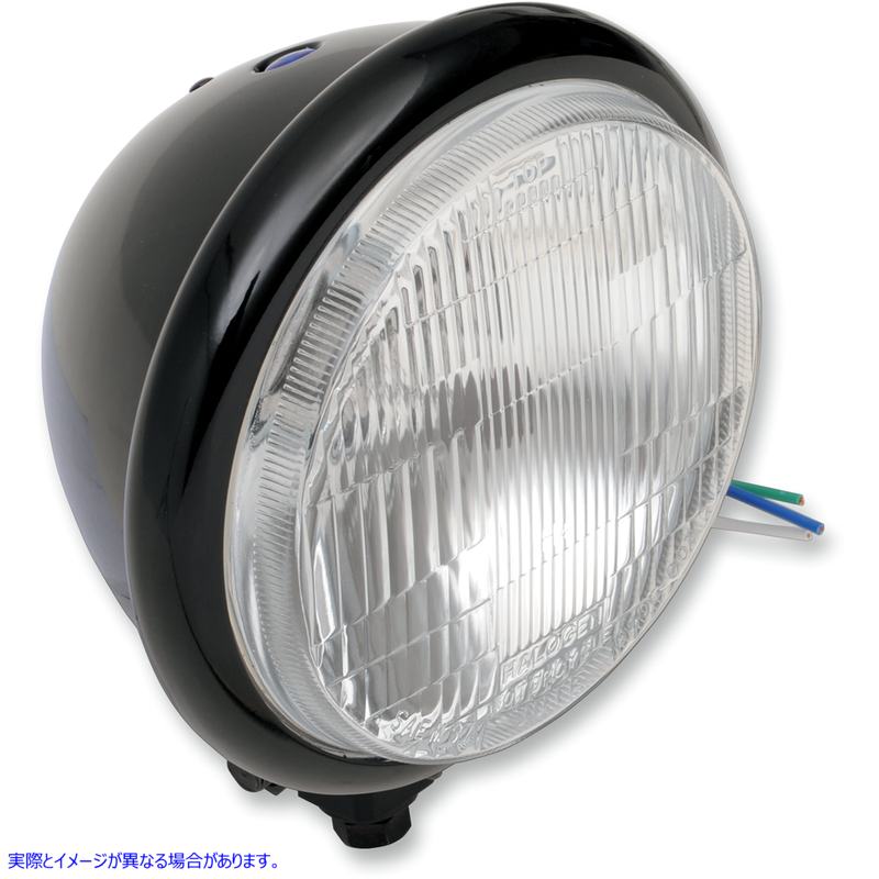 取寄せ 5-3/4ヘッドライトアセンブリ - ヘッドライト ドラッグスペシャリティーズ Bottom Mount H4 Headlight - 5-3/4 - Black 2001-0553 20010553