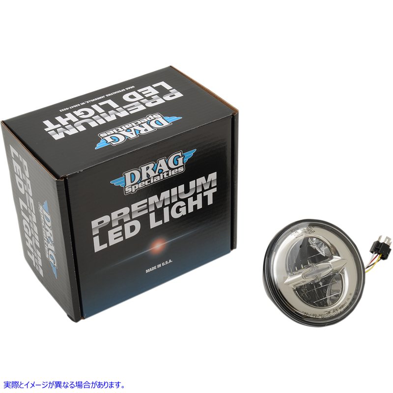 取寄せ 5.75リフレクタースタイルのヘッドライト ドラッグスペシャリティーズ 5.75 Reflector Style LED Headlamp - Chrome 2001-1538 20011538