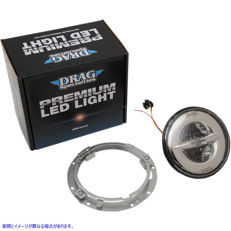 取寄せ リフレクターヘッドライトキット ドラッグスペシャリティーズ 7 Reflector-Style LED Headlamp - Chrome 2001-1788 20011788