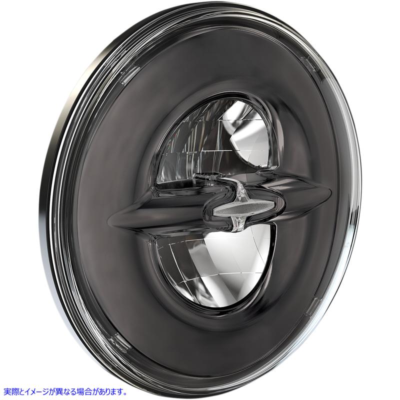 取寄せ リフレクターヘッドライトキット ドラッグスペシャリティーズ Reflector-Style LED Headlamp - 7 - Dark Chrome 2001-1789 20011789